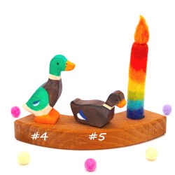 Erpel 4 Motivstecker Jahresringe grün