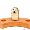 felted hedgehog ring plugs, Christmas Birthday plug toddler