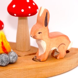 Lepre Agnello di legno festoso anelli annuali Lepre per grimms