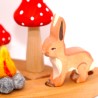 Lepre Agnello di legno festoso anelli annuali Lepre per grimms