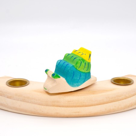 snail Birthday wooden ring, wood snail plug, Birthday snail toddler gift