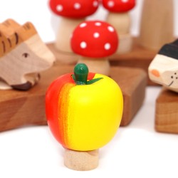 wooden apple ring plugs, Christmas Birthday plug toddler