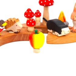 Mela Agnello di legno festoso anelli annuali Mele per grimms