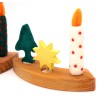 Star Tree set Christmas stockings, Grimms plugs Christmas idea