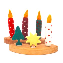 Star Tree set Christmas stockings, Grimms plugs Christmas idea