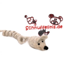 Jouet pour chat souris en feutre avec queue spirale, souris feutrées