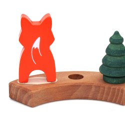 Geburtstagsringe Fuchs Waldtiere, Stecker Holzringe Fuchs