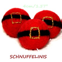 Weihnachtsmann Kugeln aus Filz, Filzkugeln Weihnachtsbaum