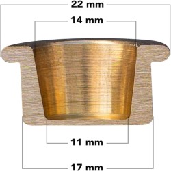 Kerzenhalter Messing 14mm für Geburtstagsringe Grimms