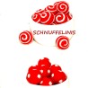 2,5cmFilzkugeln rot weiß, DIY Baumschmuck Filzperlen, rote Filzbälle