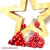 2,5cmFilzkugeln rot weiß, DIY Baumschmuck Filzperlen, rote Filzbälle