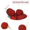 Boules de feutre avec motif en spirale