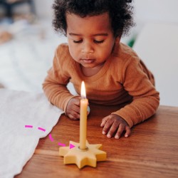 Anello di compleanno in legno, Montessori Bambini corona