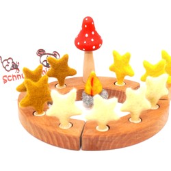 birthday ring plugs, are decorative in the annual ring, felt stars