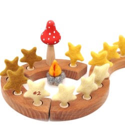 birthday ring plugs, are decorative in the annual ring, felt stars