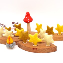birthday ring plugs, are decorative in the annual ring, felt stars