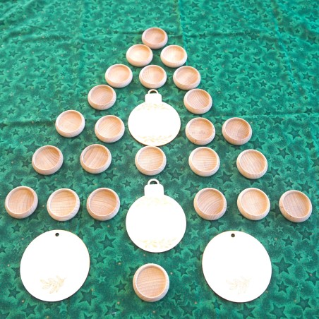 Spirale de l'Avent Calendrier de l'Avent Spirale en bois