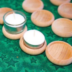 Wooden Christmas spiral holiday saisons calendar