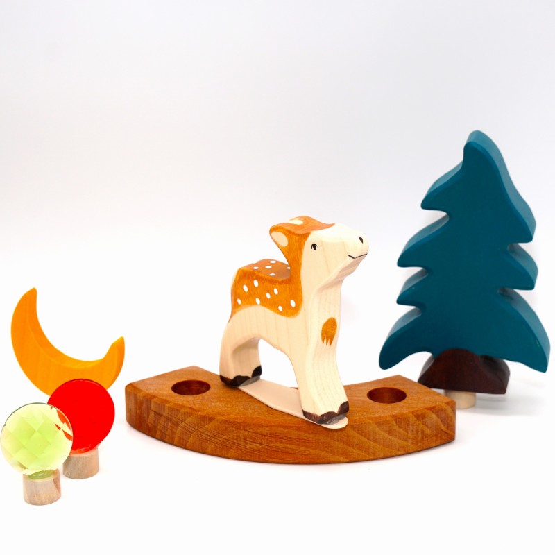 Wooden fawn Grimms, gifts for Grimms, wood fawn deer calf, fawn deer