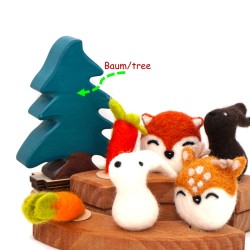 Stars Minis plug-in figures motif plug birthday ring, felt star minis