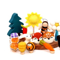 Stars Minis plug-in figures motif plug birthday ring, felt star minis