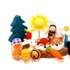 Stars Minis plug-in figures motif plug birthday ring, felt star minis