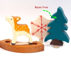 Stars Minis plug-in figures motif plug birthday ring, felt star minis
