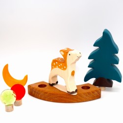 Mond Grimms Motivstecker Jahresringe Holzstern