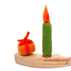 Spirale de l'Avent Calendrier avec bougies en feutre