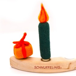 Spirale de l'Avent Calendrier avec bougies en feutre