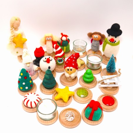 Holz Adventsspirale Adventskalender Schnuffelinis