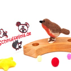 Motivstecker Rotkehlchen Stecker, Kinder Pinguin gefilzt für Grimms Ringe