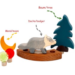 Wooden badger for Grimms, gifts for Grimms, wood badger