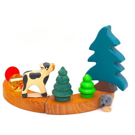Wooden calf for Grimms, gifts for Grimm´s, wood calf