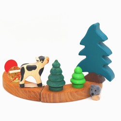 Wooden calf for Grimms, gifts for Grimm´s, wood calf