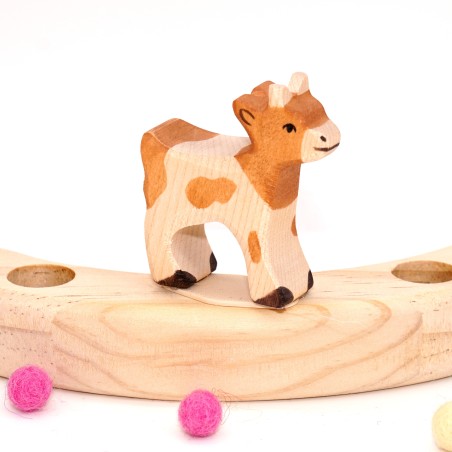 Wooden goat Grimms, gifts for Grimms, wood fawn deer calf, fawn deer