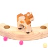 Wooden goat Grimms, gifts for Grimms, wood fawn deer calf, fawn deer