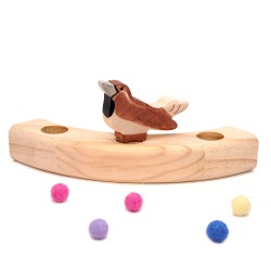 Geburtstagsringe Spatz für Grimms, Holz Spatz Stecker