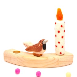 Geburtstagsringe Spatz für Grimms, Holz Spatz Stecker