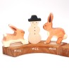 Lepre Agnello di legno festoso anelli annuali Lepre per grimms