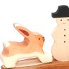Lepre Agnello di legno festoso anelli annuali Lepre per grimms