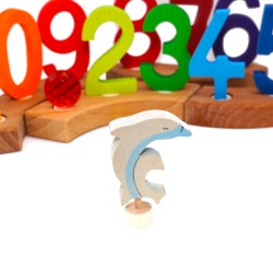 Anello di compleanno in legno, Montessori Bambini corona