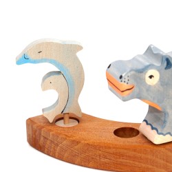 Anello di compleanno in legno, Montessori Bambini corona