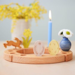 wooden birthday ring, toddler candle decorative ring, Waldorf year