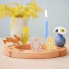 wooden birthday ring, toddler candle decorative ring, Waldorf year