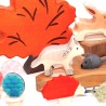 loup jeune en bois anneaux annuels Grimms