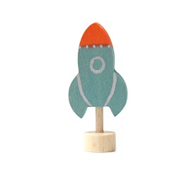 Geburtstagsringe Rakete Steckfigur Grimms, Grimms Rakete zum Mond Holz