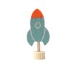 Geburtstagsringe Rakete Steckfigur Grimms, Grimms Rakete zum Mond Holz
