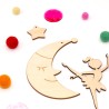 Mond Sternchen Anhänger Baby Mobile DIY, Mobile mit Filz und Holz Stern DIY