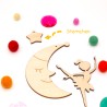 Mond Sternchen Anhänger Baby Mobile DIY, Mobile mit Filz und Holz Stern DIY